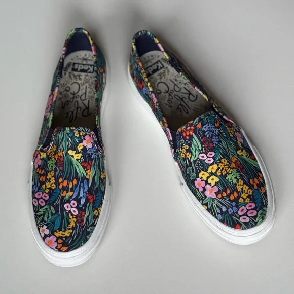 Keds x Rifle Paper Co. Womens Double Decker Garden Party Canvas Slip-On Sneakers - Picture 7 of 16